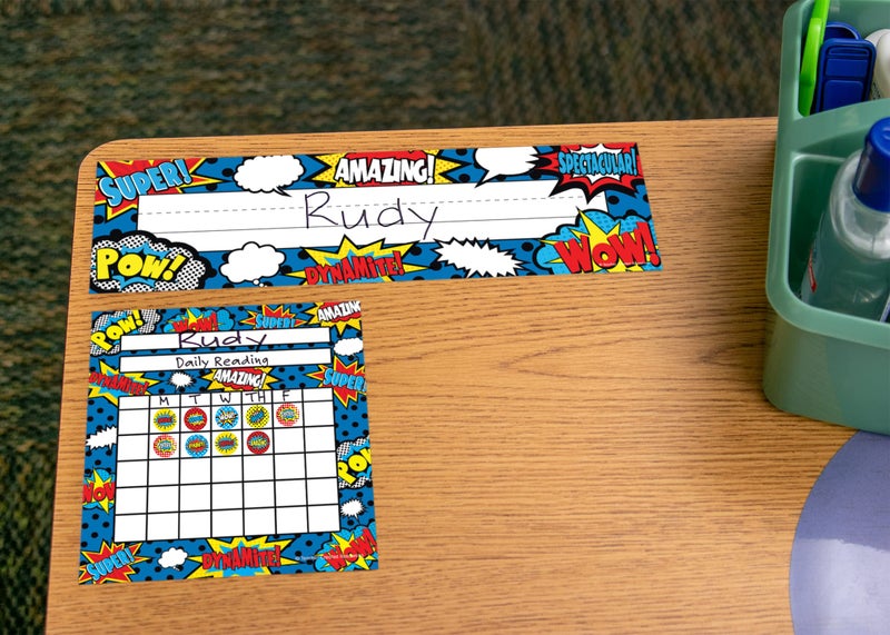 Teacher Created Resources Superhero Flat Name Plates (5588) - Image 2